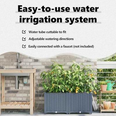 Tuin Bloempot 2 pcs Licht Grijs Staal