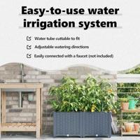 Tuin Bloempot 2 pcs Licht Grijs Staal - thumbnail