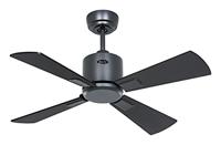 CasaFan ECO NEO III 92 BG-SW/TK WiFi Flügel Schwarz/Teak Plafondventilator 12 W (Ø x h) 92 cm x 360 mm Basaltgrijs Met afstandsbediening, Timer, Met - thumbnail