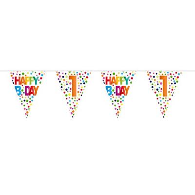 Folat BV Vlaggenlijn confetti 1 jaar, 10mtr.