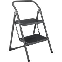 Metaltex kappa 2 huishoudtrap met 2 treden 47x48x76 cm zwart - thumbnail