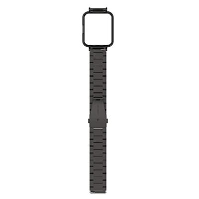 Stalen schakelband met case - Zwart - Xiaomi Redmi Watch 2 (Lite)