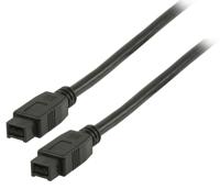 Valueline VLCP62700B2.00 firewire-kabel 9-p Zwart 2 m - thumbnail