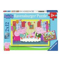 Ravensburger puzzel Peppa Pig 2x12 stukjes - thumbnail