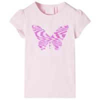 Kindershirt met kapmouwen 116 zachtroze - thumbnail