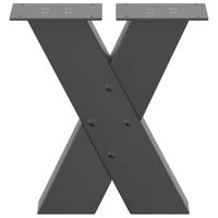 Salontafelpoten 2 st X-vormig 40x(30-31) cm staal antraciet - thumbnail