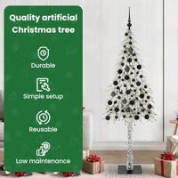 VidaXL Kerstboom met 300 led met standaard wit 180 cm pe en staal - thumbnail