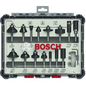 Bosch Accessoires 15-delige gemengde freesset - schachtdiameter 6 mm - 2607017471 Bosch Accessoires 15-delige gemengde freesset - schachtdiameter 6 mm - 2607017471