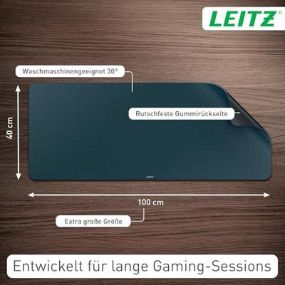 Leitz Bureau-onderlegger voor toetsenbord en muis Antislip, Waterdicht (IPX7), Spatwaterdicht Marine-blauw
