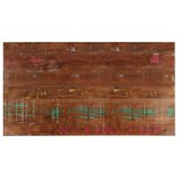 Tafelblad rechthoekig 120x50x2,5 cm massief gerecycled hout - thumbnail