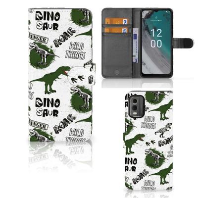 Telefoonhoesje | Met pasjeshouder | voor Nokia C32 Dinosaurus