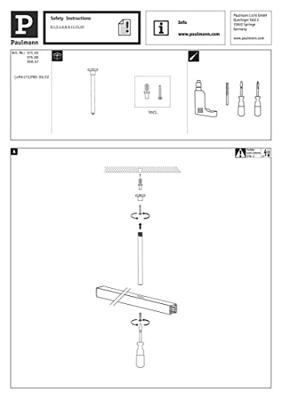Paulmann 97688 230V-railsysteemcomponenten Railophanging Wit Paulmann 97688 230V-railsysteemcomponenten Railophanging Wit