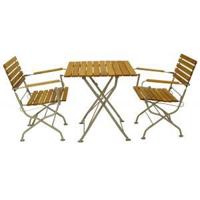 Lausanne bistroset - Robina hout Gegalvaniseerd platstaal - Bruin - thumbnail