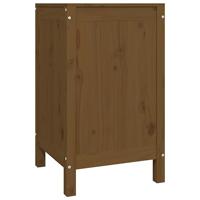 Wasmand 44x44x76 cm massief grenenhout honingbruin - thumbnail