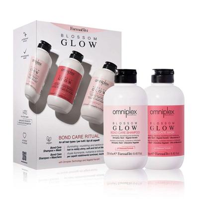 FarmaVita omniplex blossom glow kit bond care ritual met shampoo en mask 250ml FarmaVita omniplex blossom glow kit bond care ritual met shampoo en mask 250ml