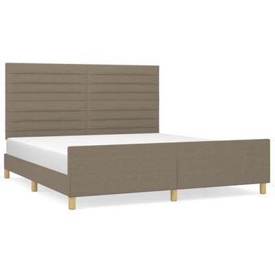 Bedframe zonder matras stof taupe 180x200 cm Bedframe zonder matras stof taupe 180x200 cm