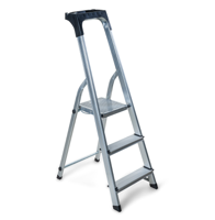 Huishoudtrap - keukentrap 3 treden aluminium - thumbnail
