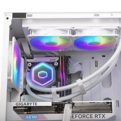 Cooler Master mlw-d24m-a18pa-rw masterliquid 240 core ii argb white, 2x 120mm argb, 4-pin pwm