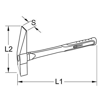 KS Tools 963.2173 9632173 Ontkalkingshamer 750 g 310 mm 1 stuk(s)