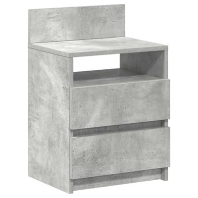 Nachtkastjes 2 st met 2 lades 40x33x60 cm betongrijs