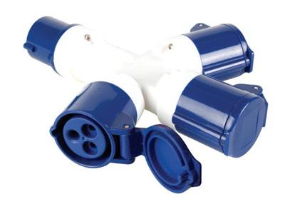 Drieweg splitter CEE naar 3x CEE Perel ECEES1 Drieweg splitter CEE naar 3x CEE Perel ECEES1