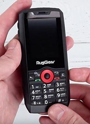 RugGear RG160 Outdoor mobiele telefoon zonder contract - waterdicht, schokbestendig, robuust, dual-SIM, 3G, Bluetooth, push-to-talk