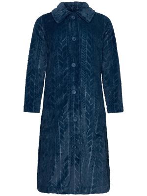 Duurzame fleece badjas marineblauw