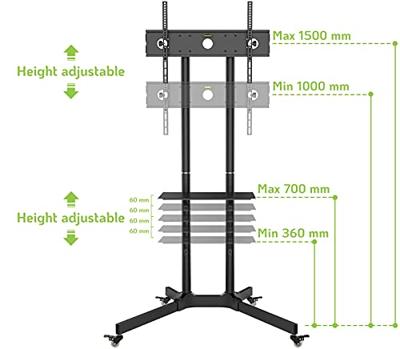 Techly ICA-TR6 tv-bevestiging 165,1 cm (65") Zwart