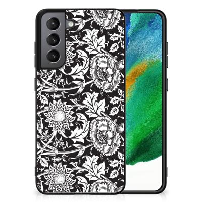 Samsung Galaxy S21FE Bloemen Hoesje Black Flowers