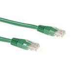 ACT Groene 0,5 meter U/UTP CAT5E patchkabel met RJ45 connectoren - thumbnail
