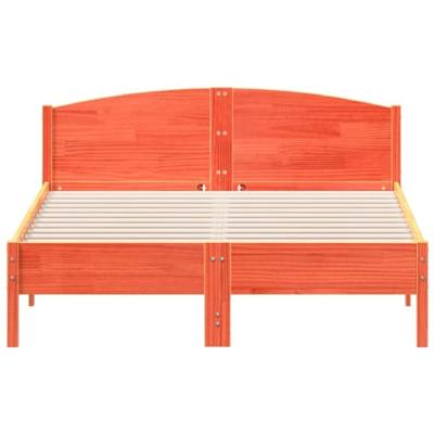 Bedframe zonder matras massief grenenhout wasbruin 140x200 cm Bedframe zonder matras massief grenenhout wasbruin 140x200 cm
