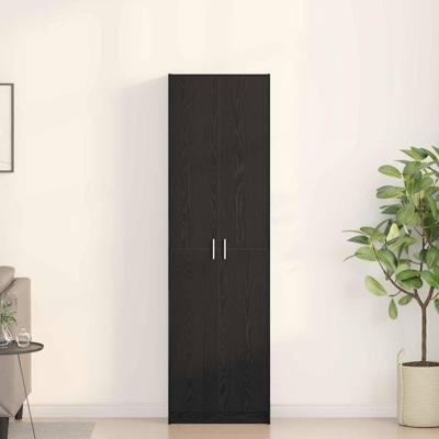 Kledingkast met plank Zwart eiken 55 x 25 x 189 cm Bewerkt hout