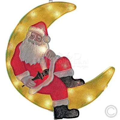 Raamsilhouet Kerstman 20 LED 36x39cm