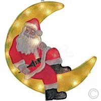 Raamsilhouet Kerstman 20 LED 36x39cm - thumbnail