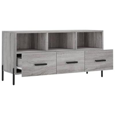 Tv-meubel 102x36x50 cm bewerkt hout grijs sonoma eikenkleurig