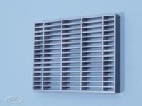 Lamellenrooster brandwerend zonder kader grijze lamellen - thumbnail