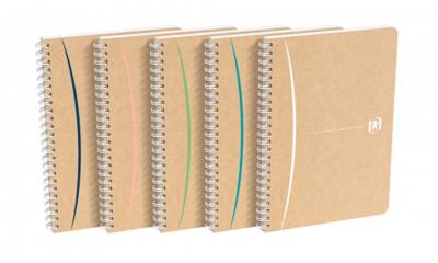 Oxford Touareg spiraalschrift, 180 bladzijden, ft A5, gelijnd, geassorteerde kleuren