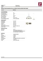 Paulmann Neordic Embla 79628 Hanglamp LED E27 20 W Wit (mat), Goud - thumbnail
