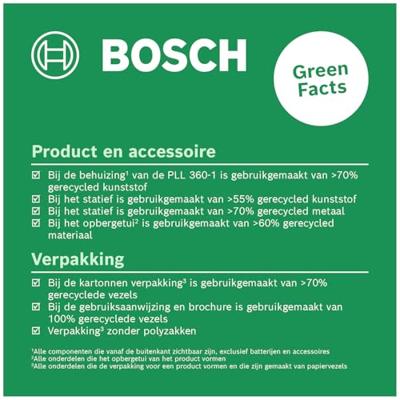 BOSCH PLL 360-1 lijnlaser - Inclusief TT120 statief, beschermhoes, gebruikershandleiding en batterijen