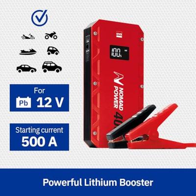 GYS Snelstartsysteem Nomad-Power 400 025882 Starthulpstroom: 500 A 2x USB-contact, Laadtoestandweergave, Werklamp - thumbnail