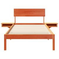 Bedframe met nachttafels met hoofdeinde Wasbruin 90 x 190 cm - thumbnail