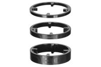 Deda HSS Aluminium Balhoofd Spacers 46mm - Zwart - thumbnail