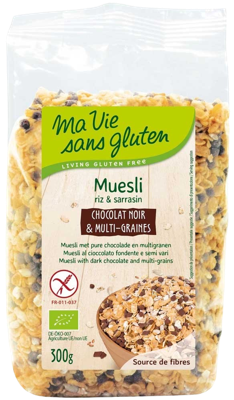 Ma Vie Sans Muesli chocolade en multigranen glutenvrij bio 300 Gram