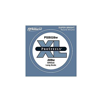 D'Addario PSB028W ProSteel Wound Bass Singles 028 Long Scale Bass Gitaarsnaar - ProSteel 028