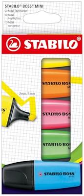 STABILO BOSS MINI markeerstift, etui van 5 stuks, assorti STABILO BOSS MINI markeerstift, etui van 5 stuks, assorti