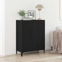 Dressoir 69,5x34x90 cm spaanplaat zwart eikenkleurig - thumbnail