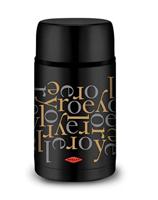 Thermos voor voedsel Oroley Zwart Roestvrij staal 1 L Letters - thumbnail