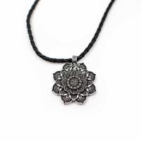 Tibetaanse Mandala OHM Hanger - Zilverkleurig - thumbnail