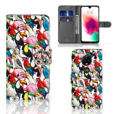 Motorola Moto G7 | G7 Plus | Telefoonhoesje | Met pasjeshouder | Birds