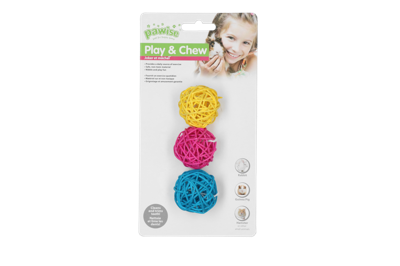Pawise LW nibblers-willow chews-balls without bell